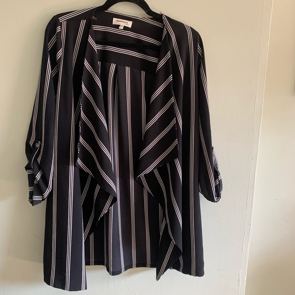 Black Trench Style Cardigan